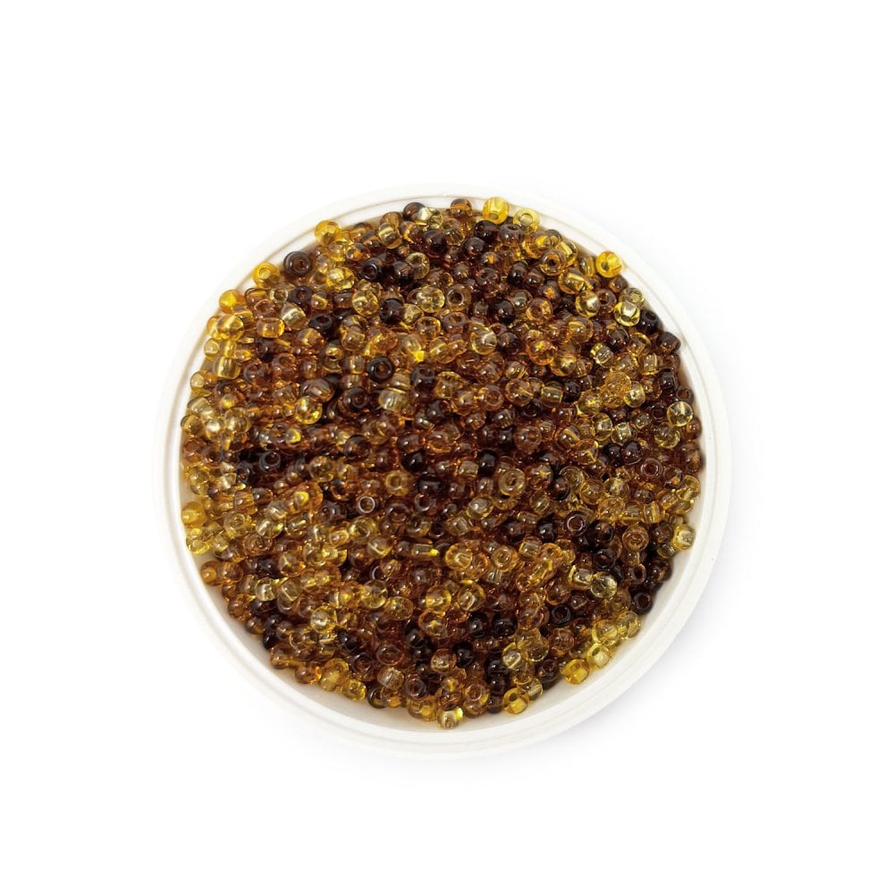 Seed Beads 10/0 - Transparent Topaz Mix