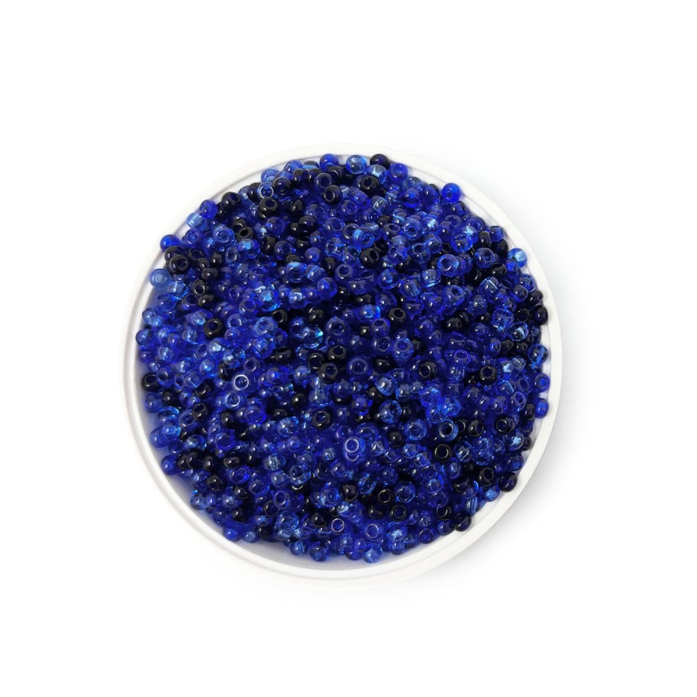 Seed Beads 10/0 - Transparent Blue Mix