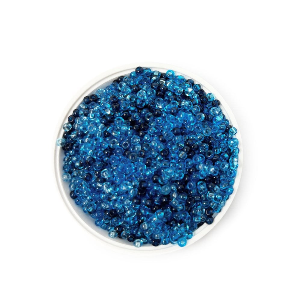 Seed Beads 10/0 - Transparent Aqua Mix