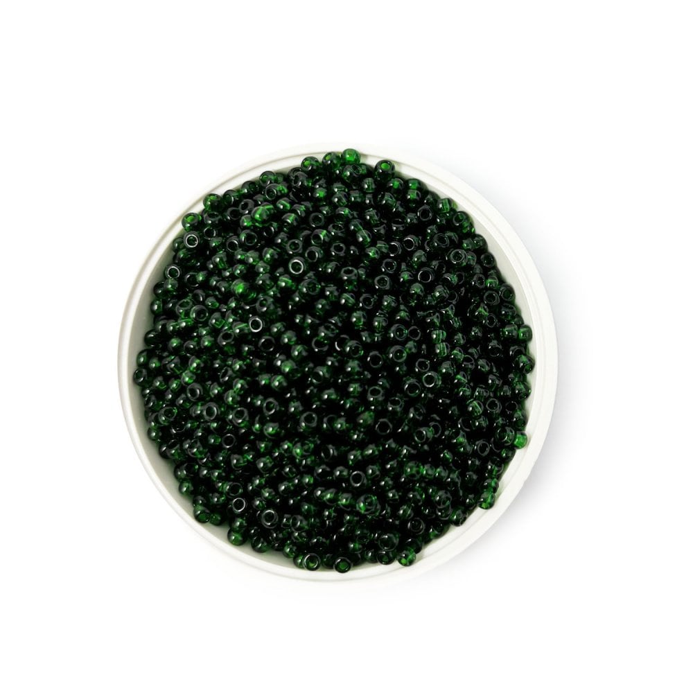 Seed Beads 10/0 - Transparent Forest Green 50060