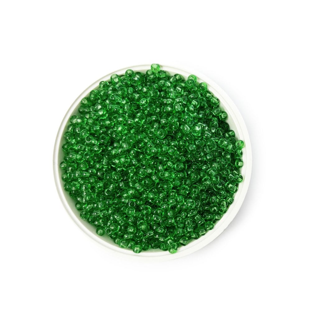 Seed Beads 10/0 - Transparent Light Green 50100