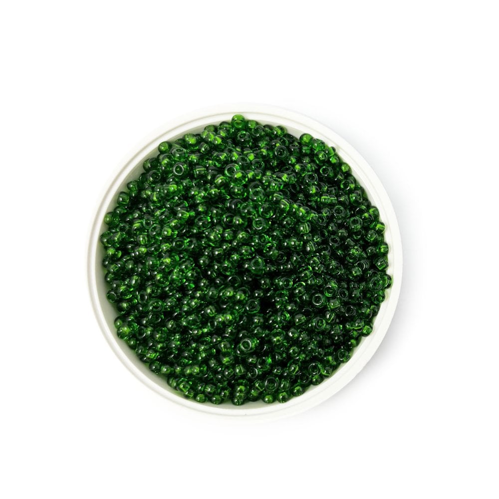 Seed Beads 10/0 - Transparent Green 50120
