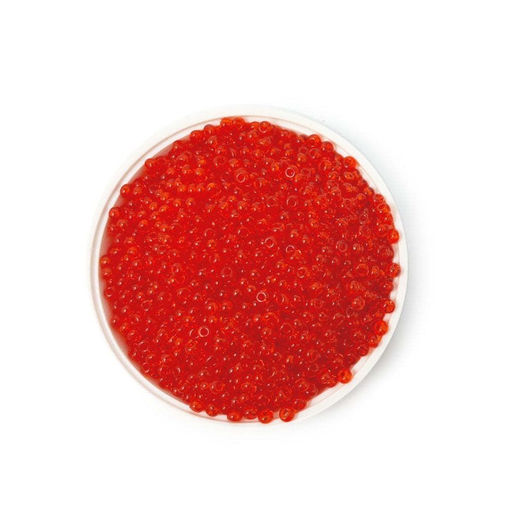 Seed Beads 10/0 - Transparent Red-Orange 90030