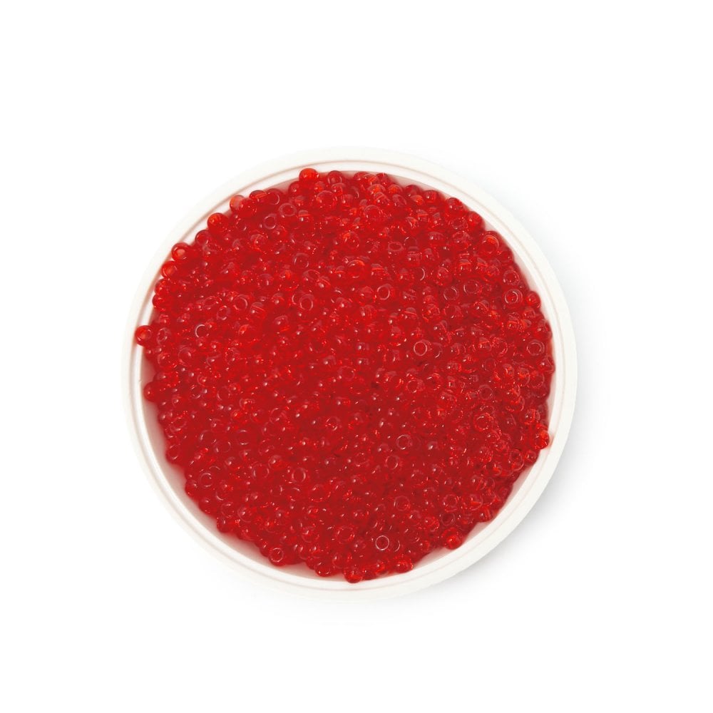 Seed Beads 10/0 - Transparent Red 90070