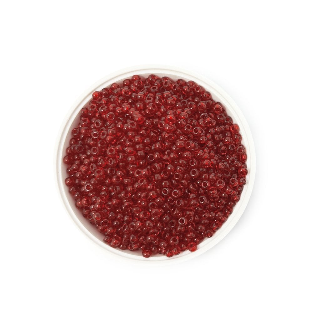 Seed Beads 10/0 - Transparent Ruby 90090