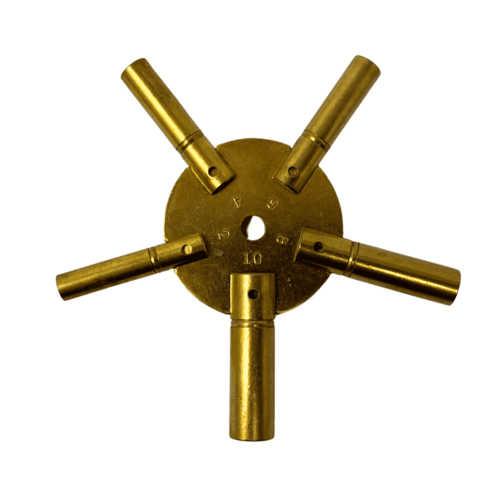 Brass Clock Key Spider Sizes 2-10