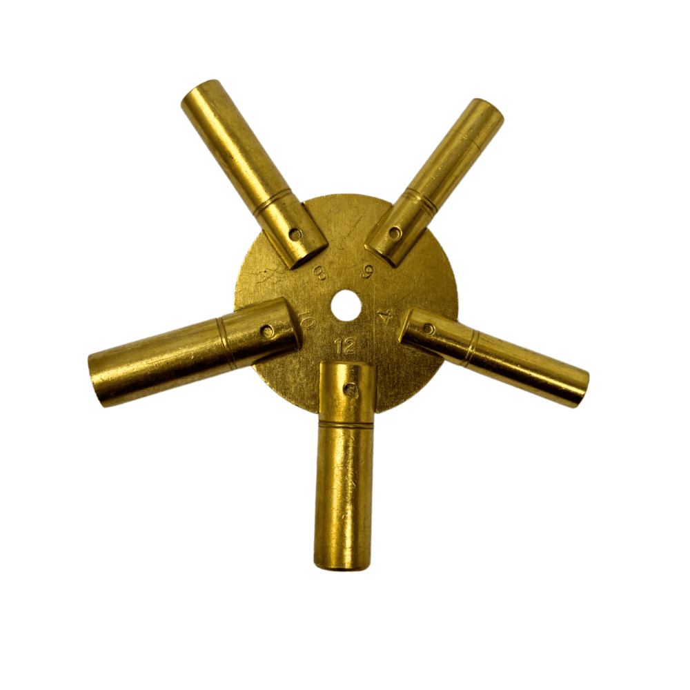 Brass Clock Key Spider Sizes 4-12