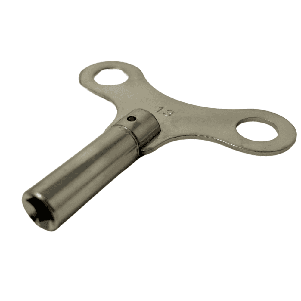 Nickelled Clock Winding Key - Choose Size
