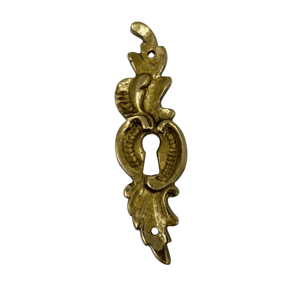 Ornamental Brass Escutcheon - Fancy Curved Design