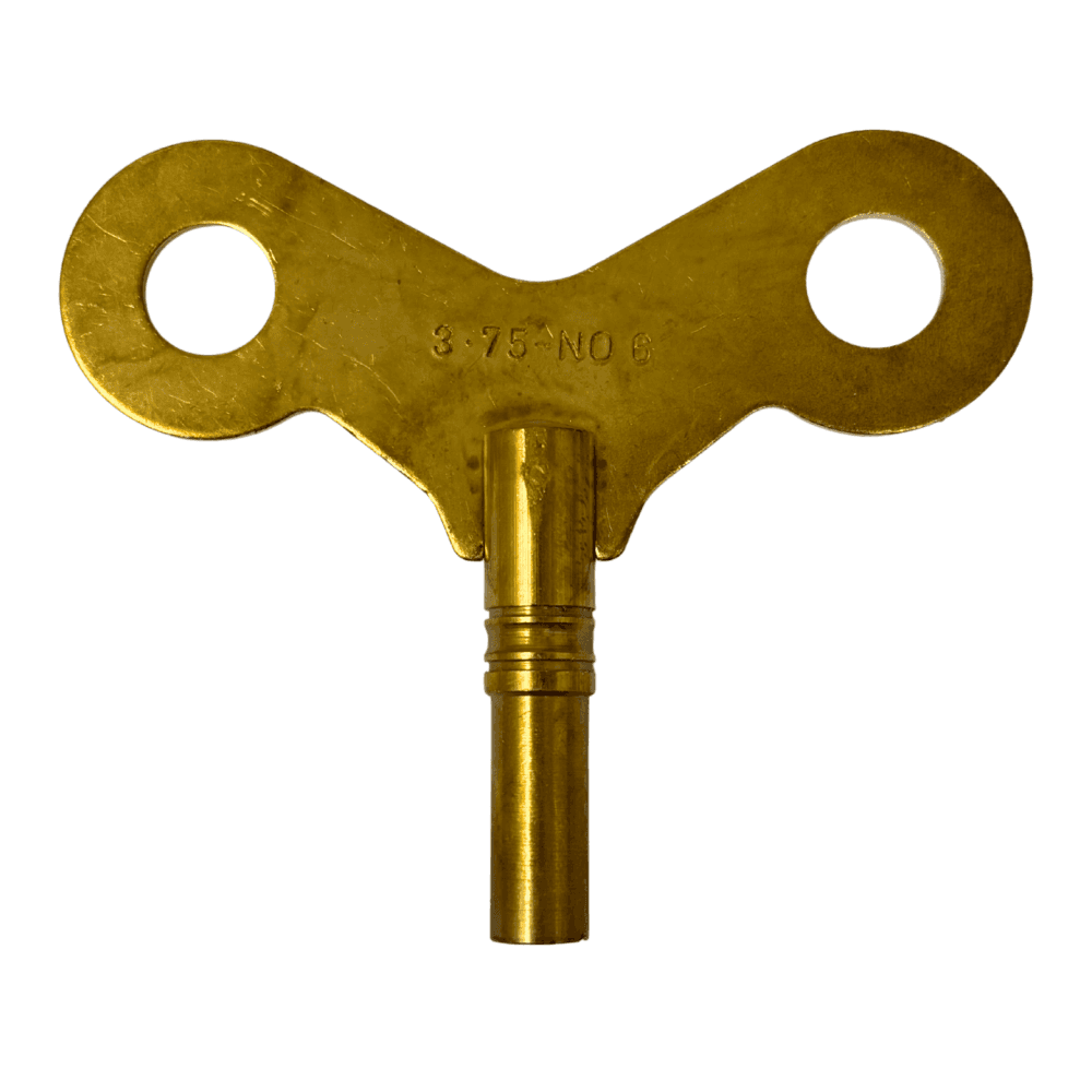 Wide Brass Clock Winding Key - Choose Size