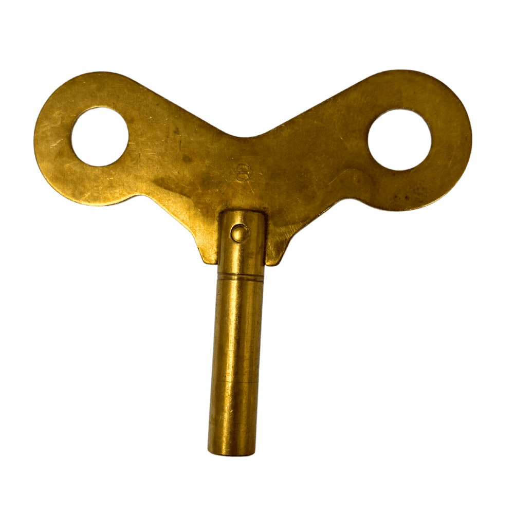 Wide Brass Clock Winding Key - Choose Size
