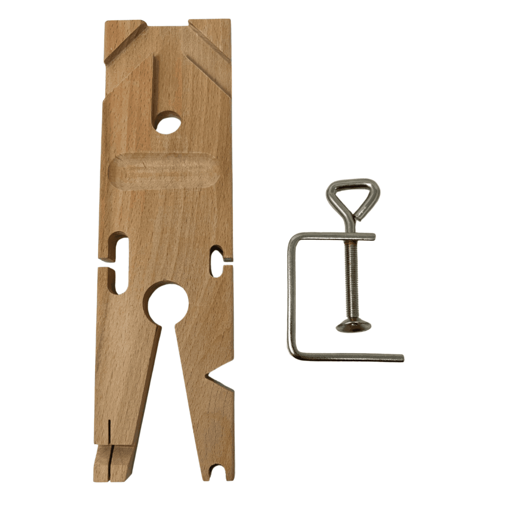 Wooden Bench Pin with Clamp