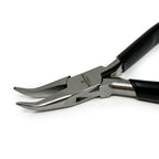 Bent Chain Nose Pliers with Smooth Jaws, 130mm