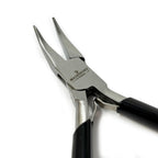 Bent Chain Nose Pliers with Smooth Jaws, 130mm