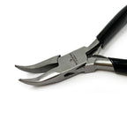 Bent Chain Nose Pliers with Serrated Jaws, 130mm