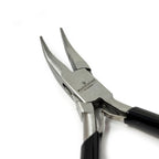 Bent Chain Nose Pliers with Serrated Jaws, 130mm