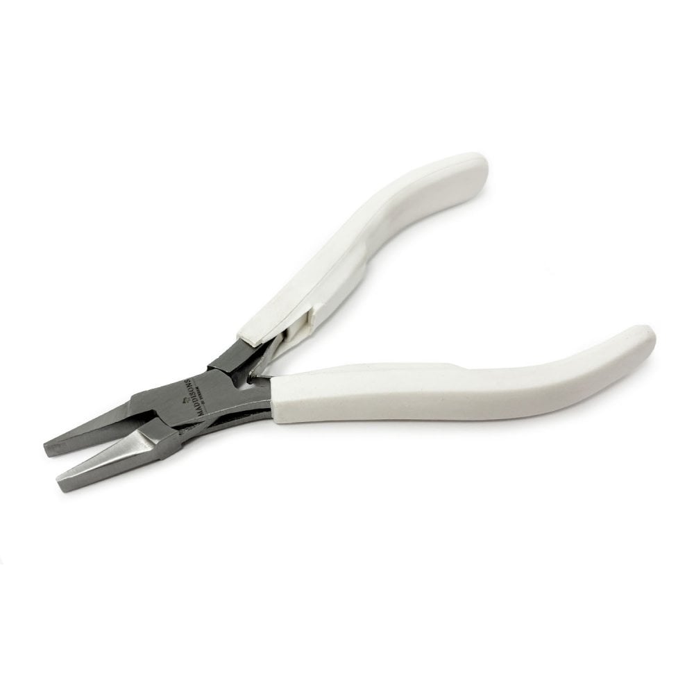 Flat Nose Pliers with White Ergo Handle, 120mm
