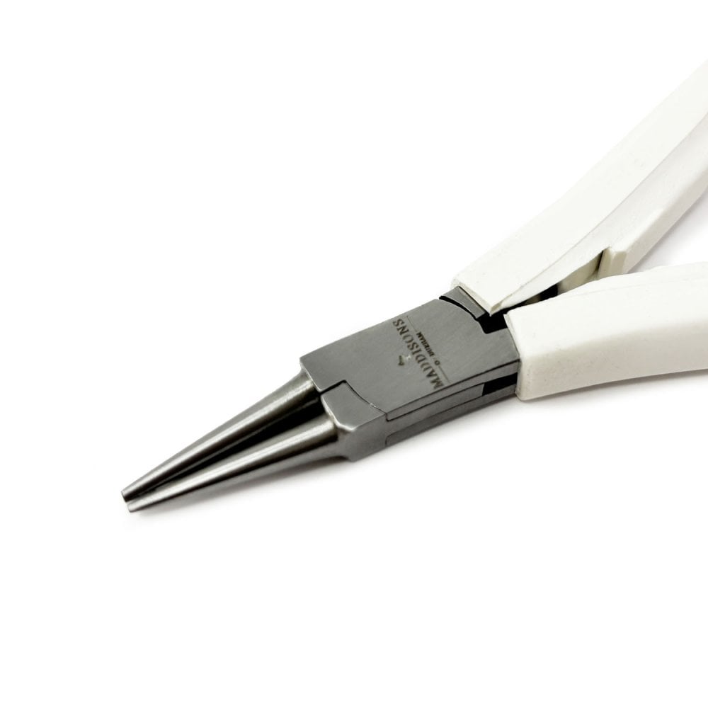 Round Nose Pliers with White Ergo Handle, 120mm
