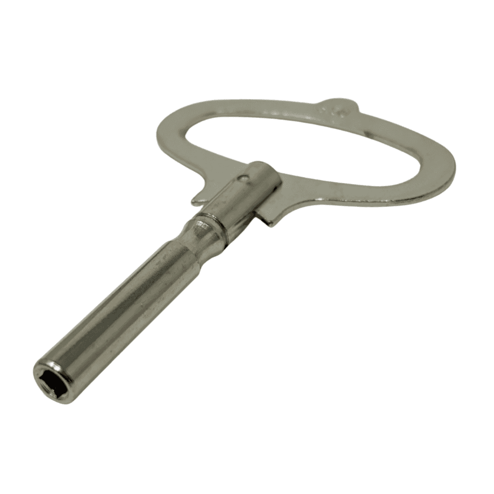 Nickelled French Clock Key - Choose Size