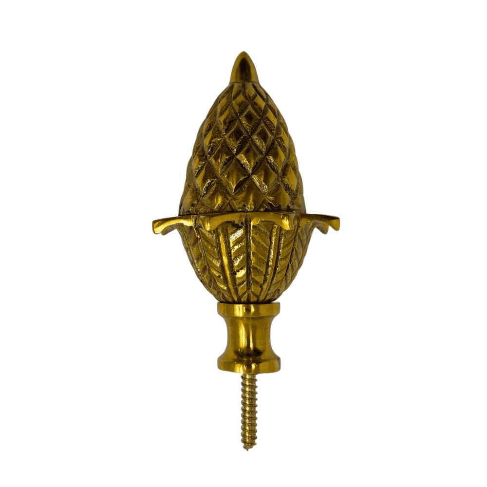 Brass Clock Finial - Large Acorn Design