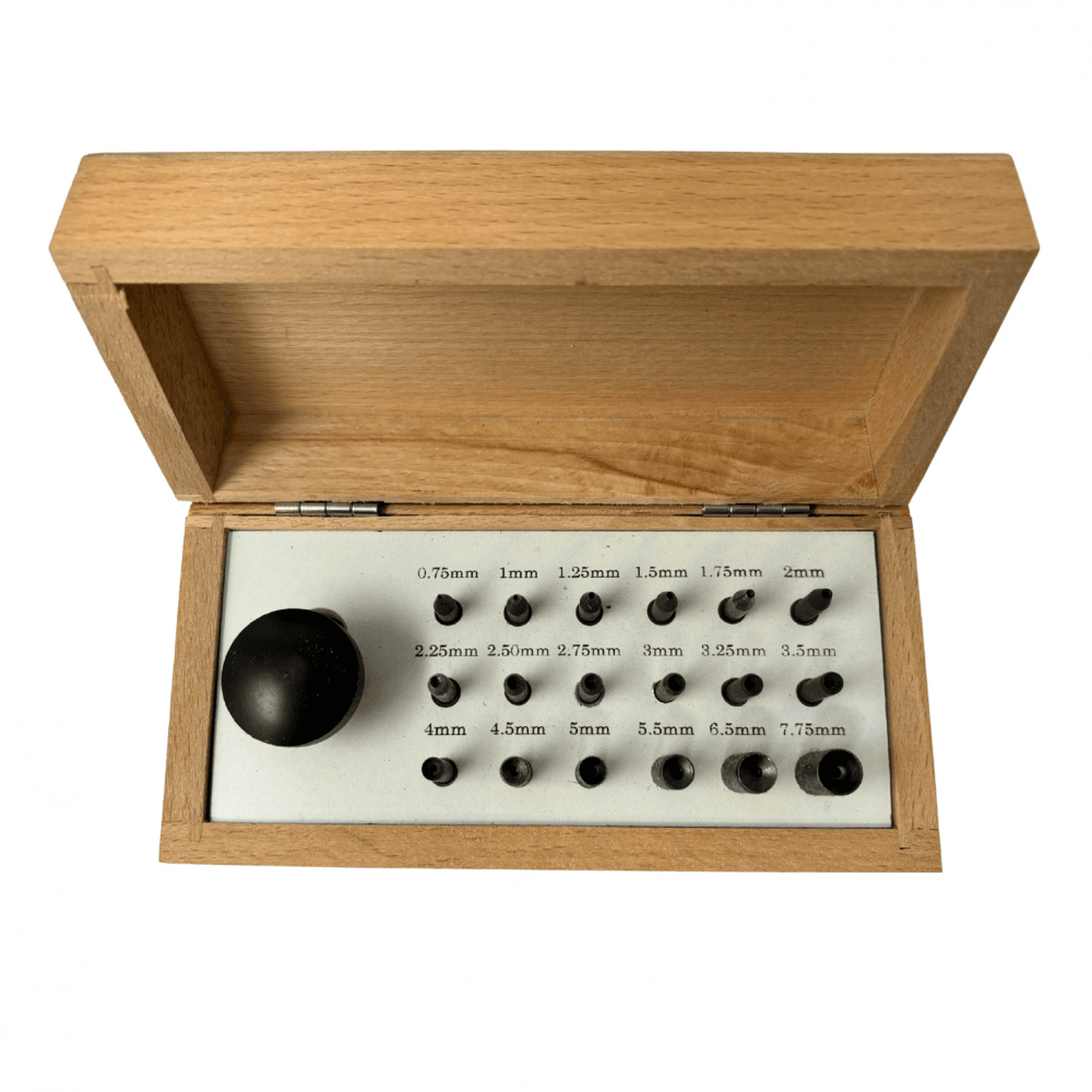 Set of 18 Bezel Setting Closing Punches