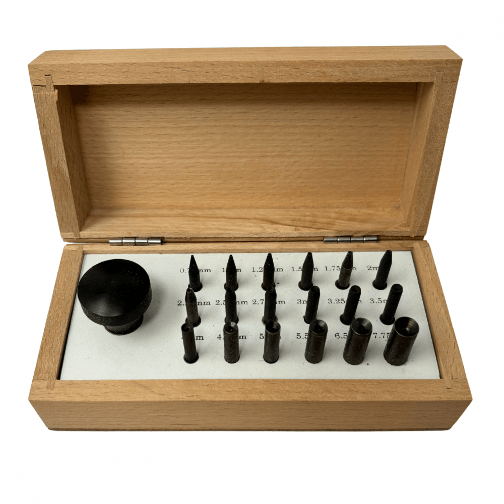 Set of 18 Bezel Setting Closing Punches