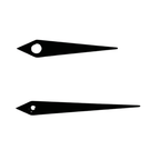 Pair of Dauphine Watch Hands (Min 0.70, Hr 1.20) - Choose Size and Colour
