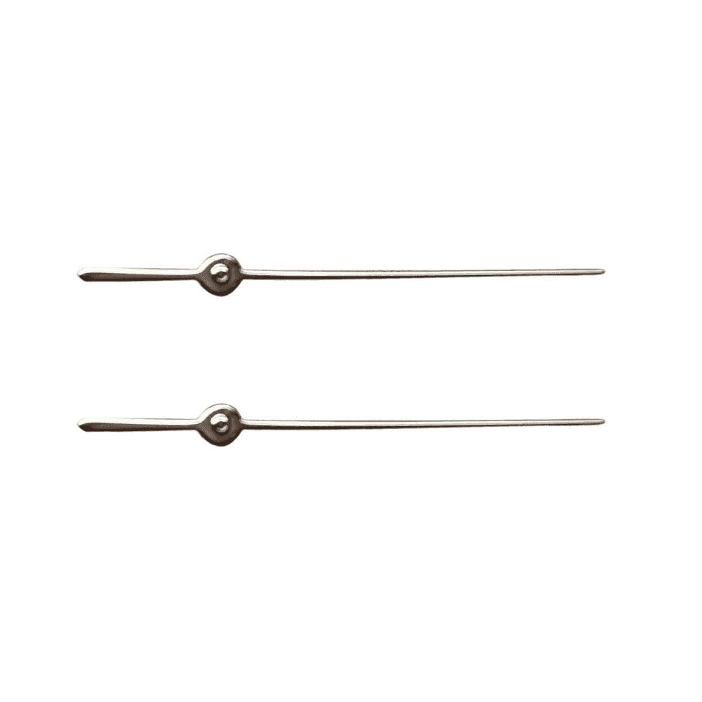 Pair of Centre Second Watch Hands (Ø0.17, Shaft Height 0.7) - Choose Length & Colour