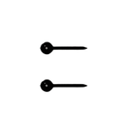 Pair of Subsidiary Dial Second Hands (Ø0.17) - Choose Length and Colour