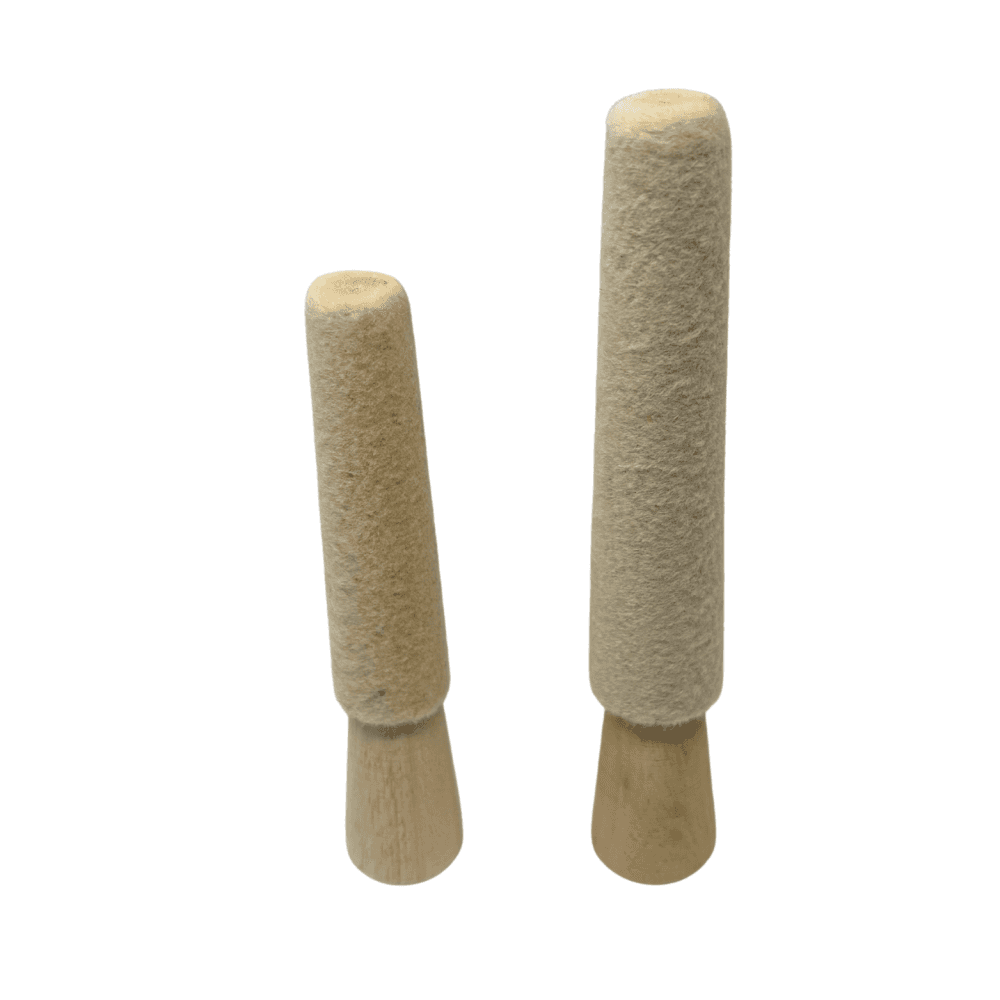 Mounted Tapered Felt Ring Polishing Cones - Choose Size