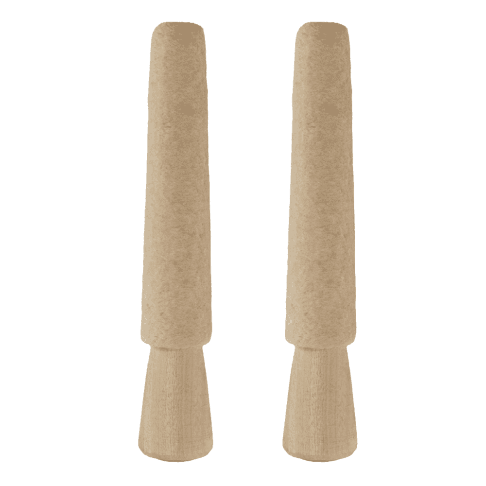 Mounted Tapered Felt Ring Polishing Cones - Choose Size