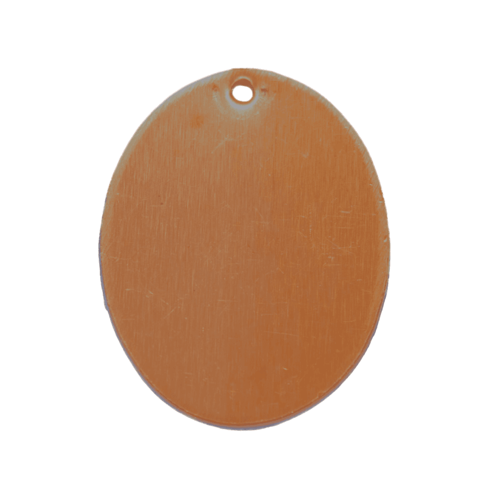 Peak Dale Copper Blanks Oval Shape with Hole 25 x 19 mm 10pc