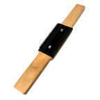 15" 4 Row Dressing Buff Rake with Wood Handles