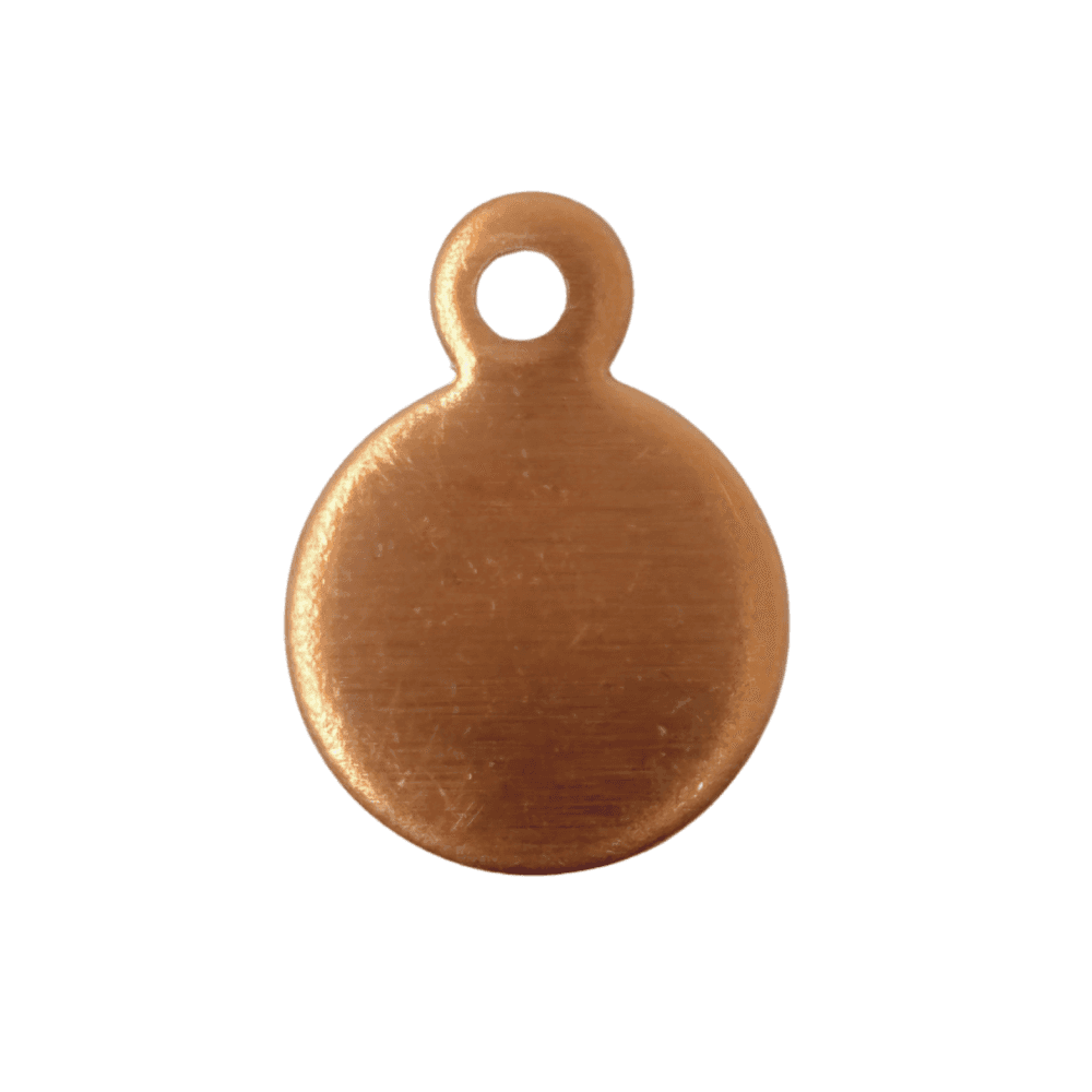 Peak Dale Copper Blanks Round Shape with Hole 10mm 10pc