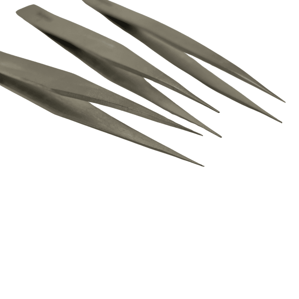 Titanium Tweezers Set of 3 (No.1, No.3, No.AA)