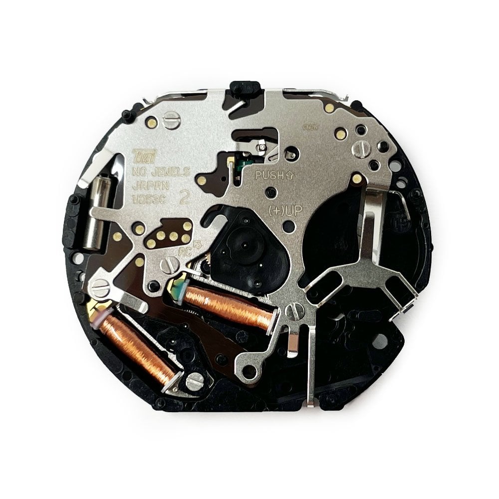 Hattori VD53 Quartz Watch Movement (Date at 4.5h) White/Black