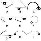 Clock Ratchet Click Springs - Choose Shape
