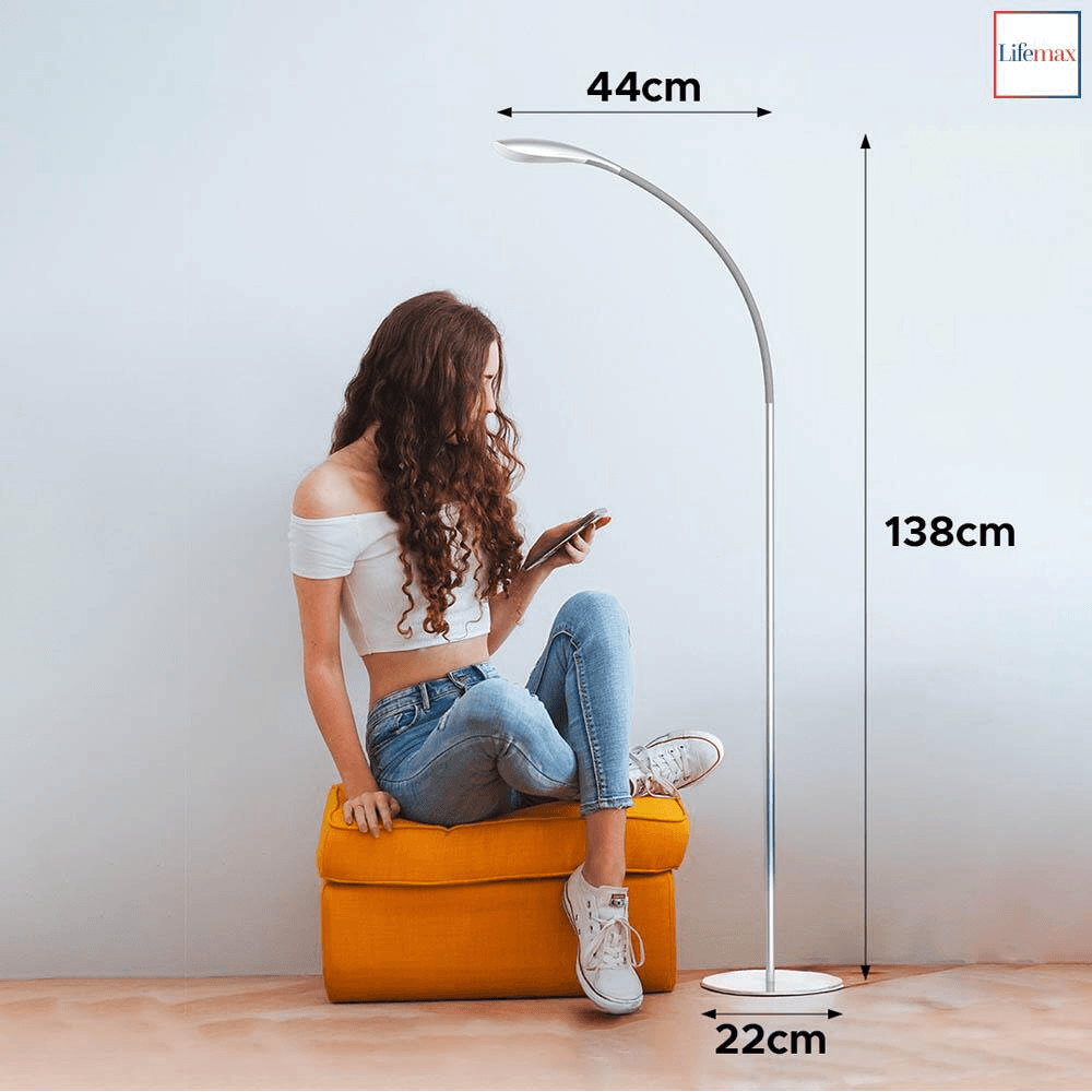 Lifemax High Vision LED Floor Light - Silver