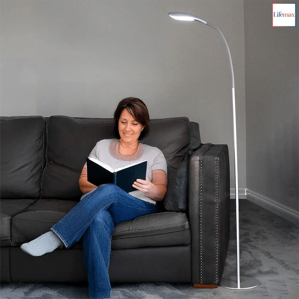 Lifemax High Vision LED Floor Light - Silver