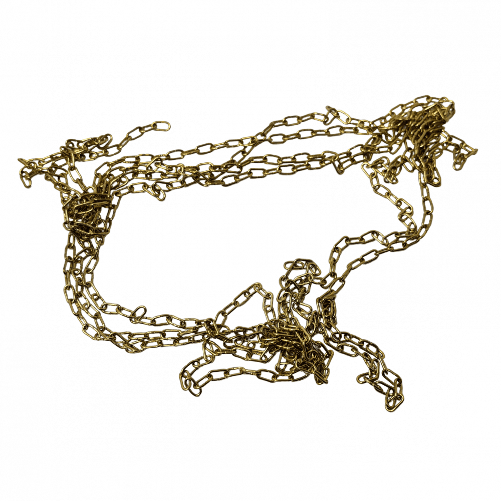 Clock Chain - Brass Plated, 180cm Long, 66 Links per Foot