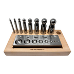 Round Dapping Block & Punch Set