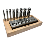 Round Dapping Block & Punch Set