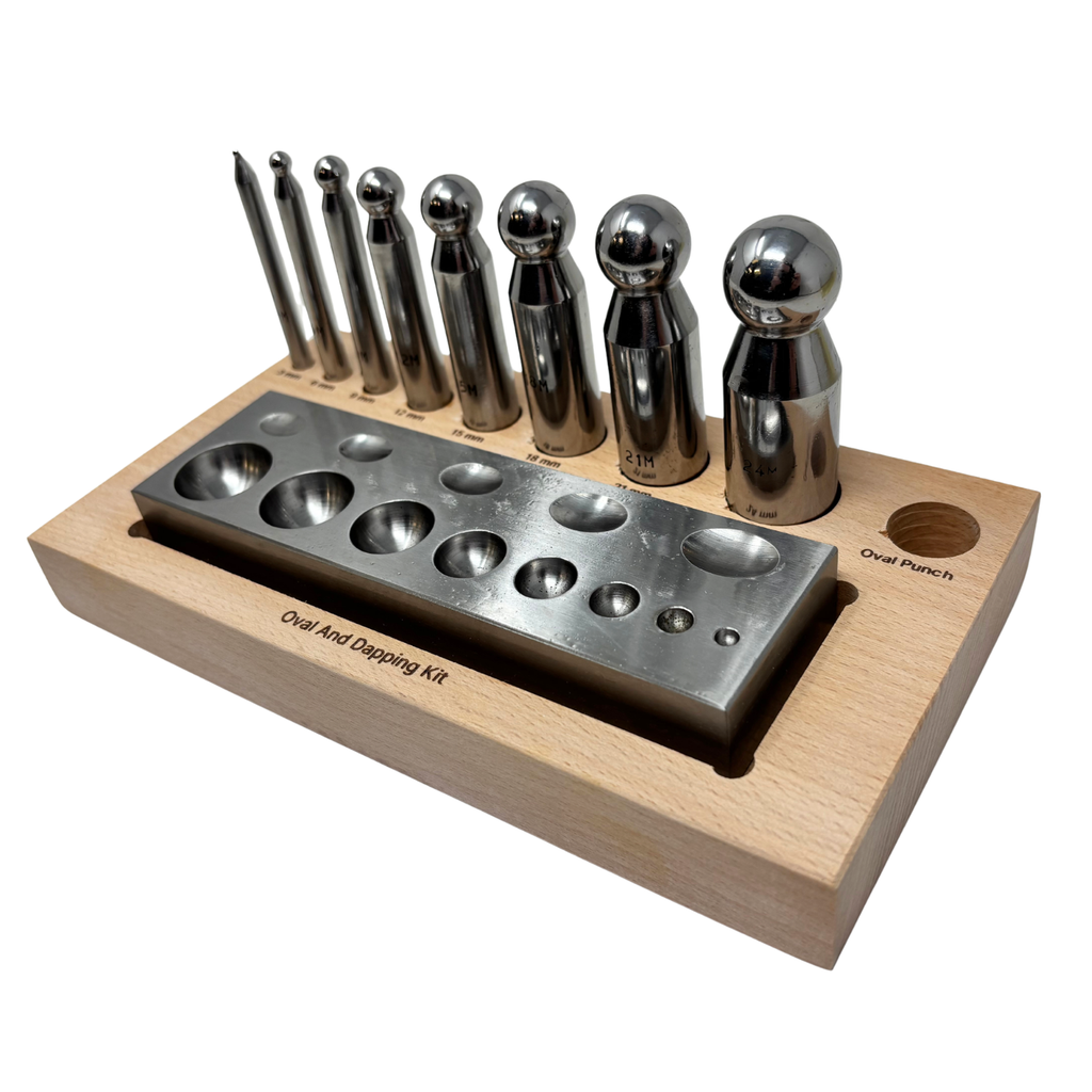 Round Dapping Block & Punch Set