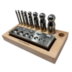 Round Dapping Block & Punch Set