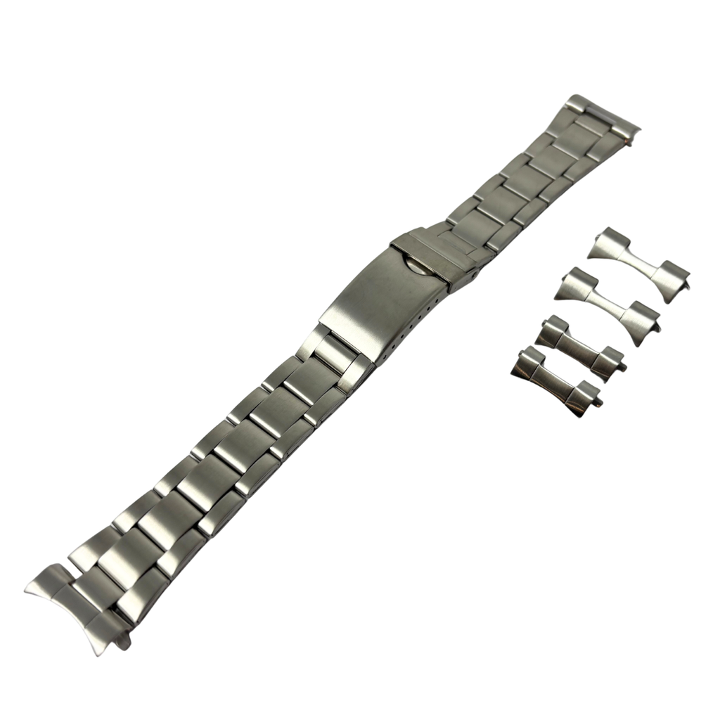 Rolex Oyster Style Bracelet - Curved Ends, Stainless Steel