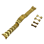 Rolex Oyster Style Bracelet - Curved Ends, Gold Plated