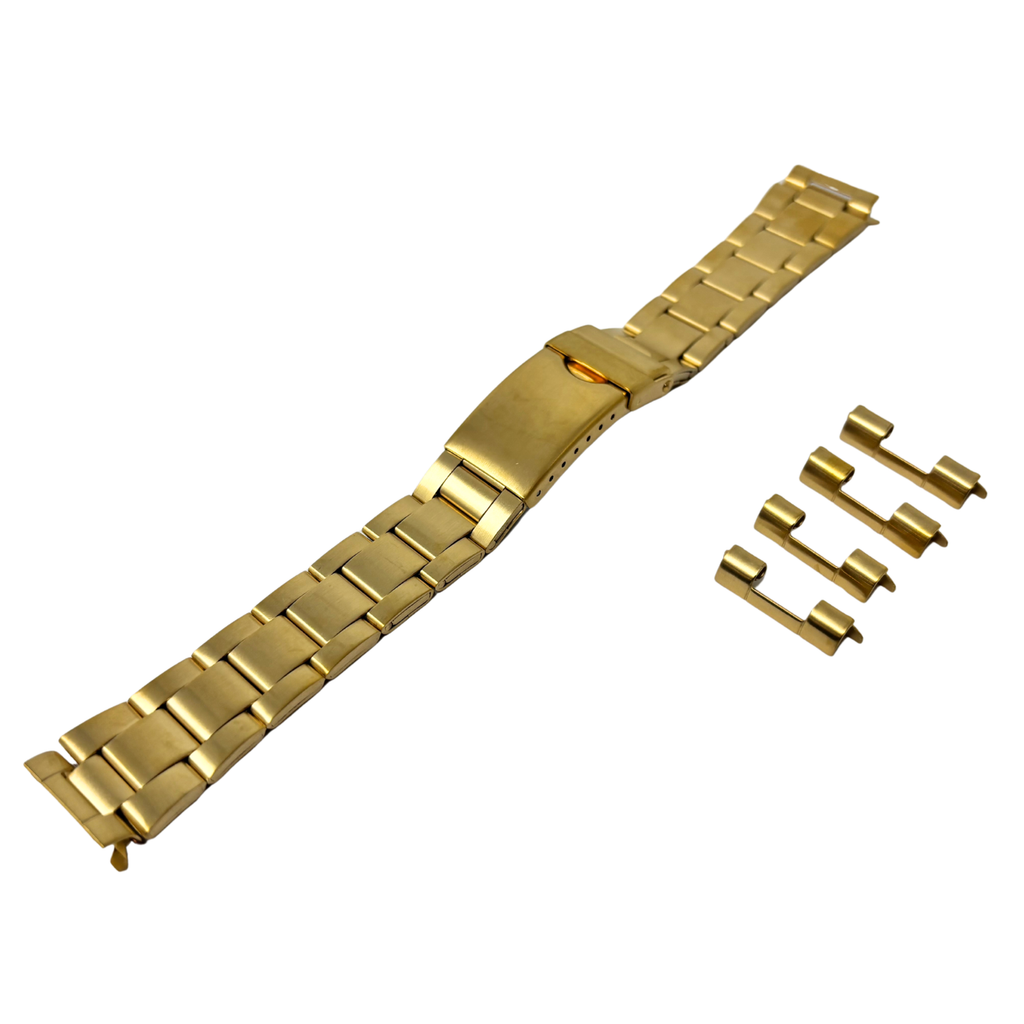Rolex Oyster Style Bracelet - Straight Ends, Gold Plated