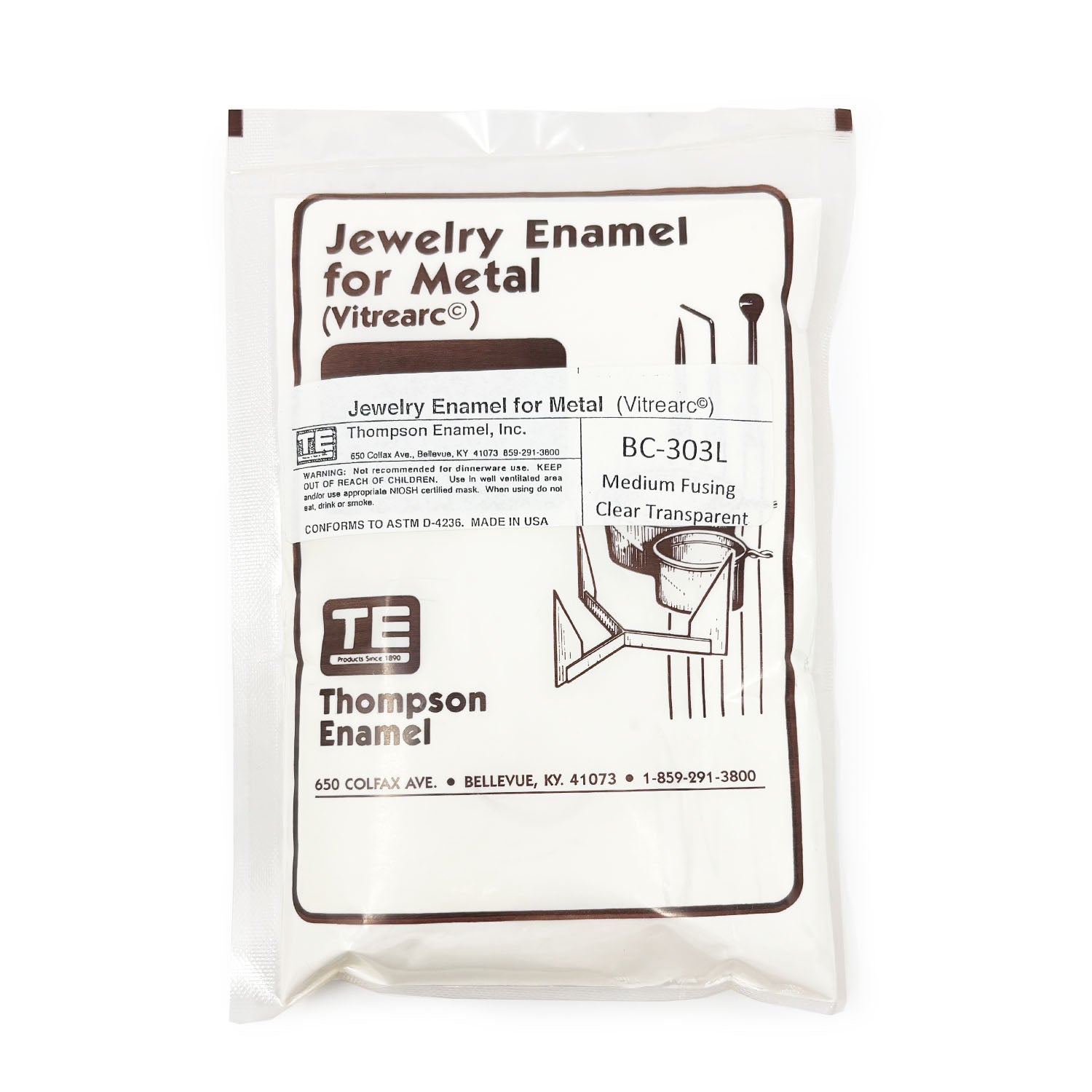Medium Fusing Clear Transparent Liquid Form Enamel 8oz
