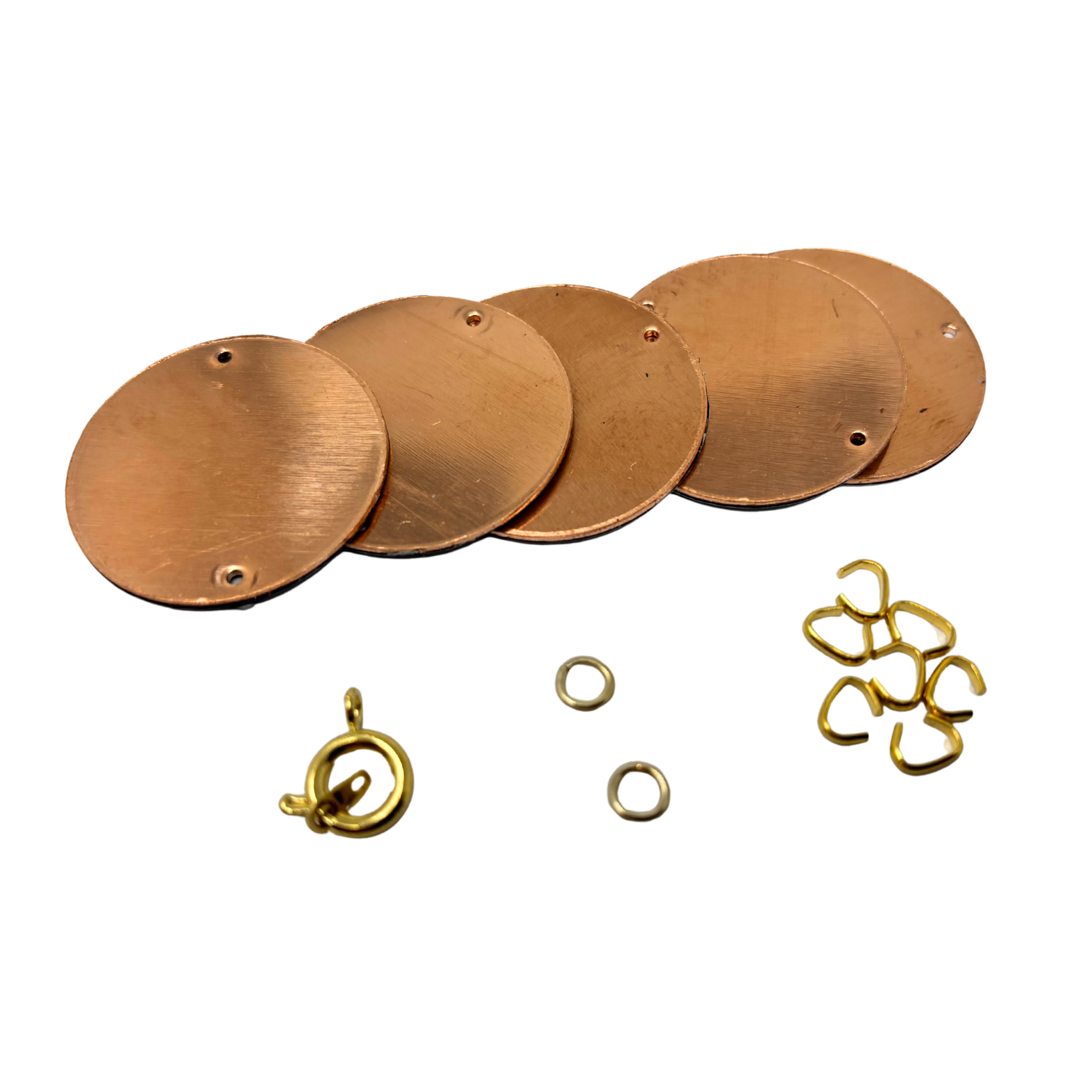 Peak Dale Copper Blanks Round Shape with Holes Bracelet Making 31mm 5pc