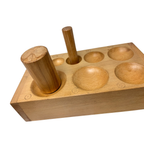 Extra Large Wooden Doming Set with 6 Punches - faulty